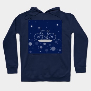 Bicycle, sport, active lifestyle, transportation with dark blue color background Hoodie